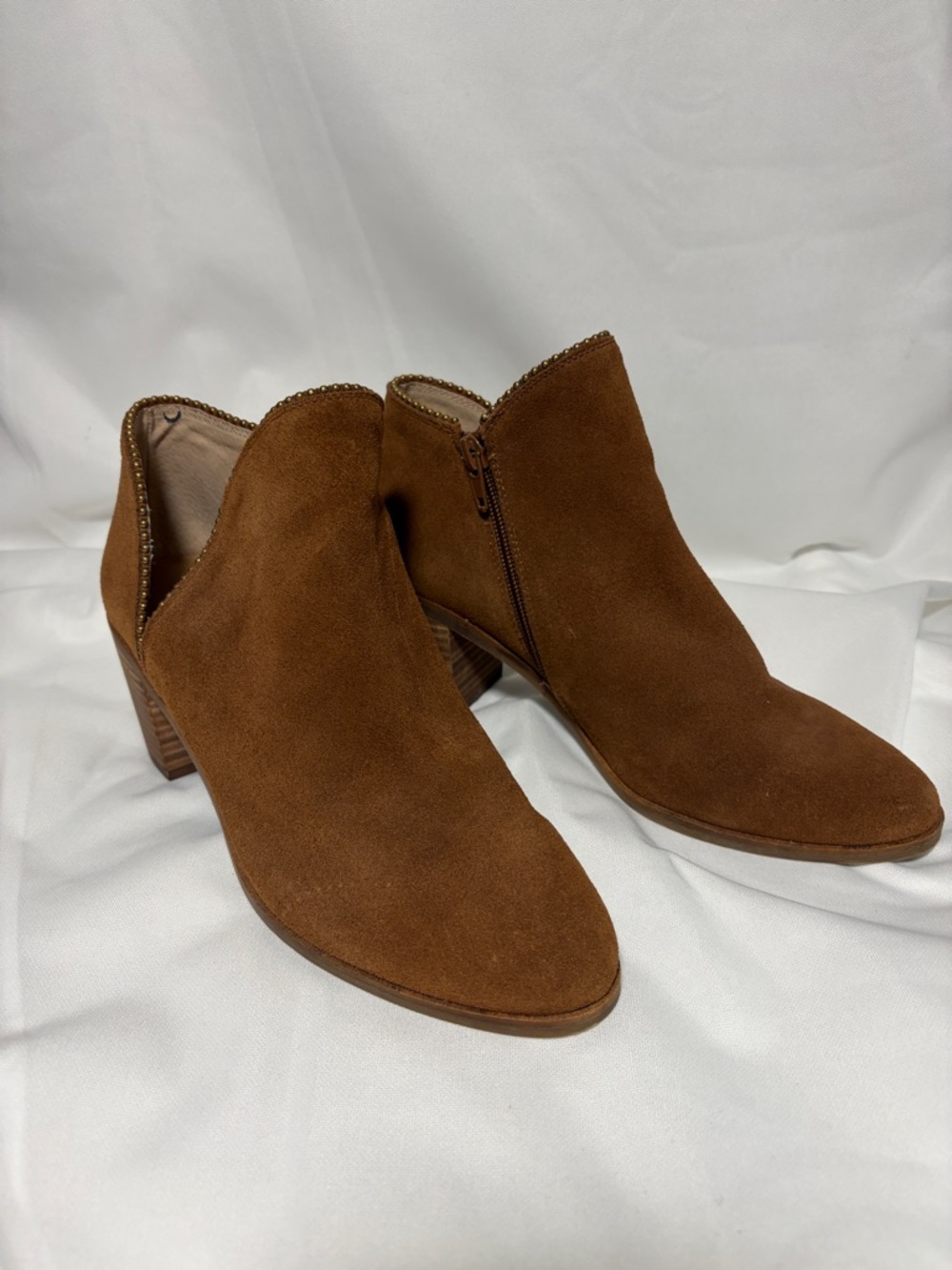 Lucky Brand Women's Brown Suede Ankle Booties - Classic Style